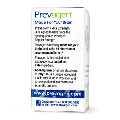 Prevagen Extra Strength 20mg, 30 Capsules, with Apoaequorin & Vitamin D and 7-Day Pill Minder - GOODSZON Discount Store