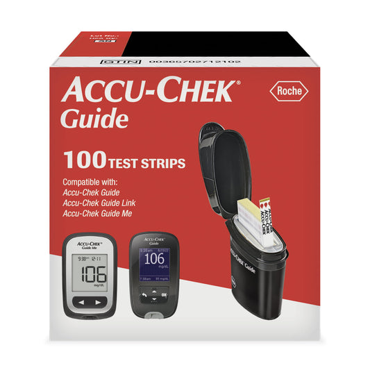 Accu-Chek Guide Test Strips for Diabetic Blood Glucose Testing (Pack of 100) - GOODSZON Discount Store