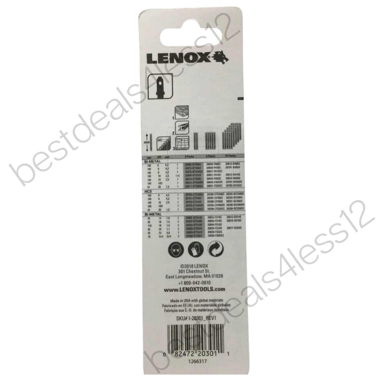 Lenox Thick Metal Saw Blades 20301 Pack of 2