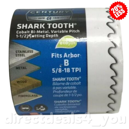 CENTURY DRILL & TOOL 05030 1-7/8" Bi-Metal Shark Tooth Hole Saw - GOODSZON Discount Store