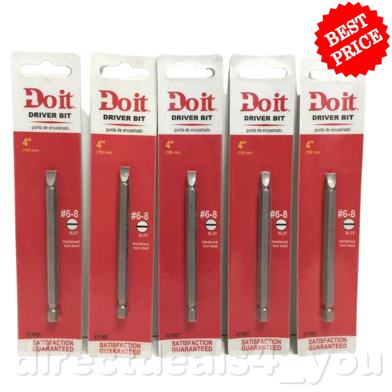 Do It 4" Driver Bit #6-8 377007 Pack of 5 - GOODSZON Discount Store