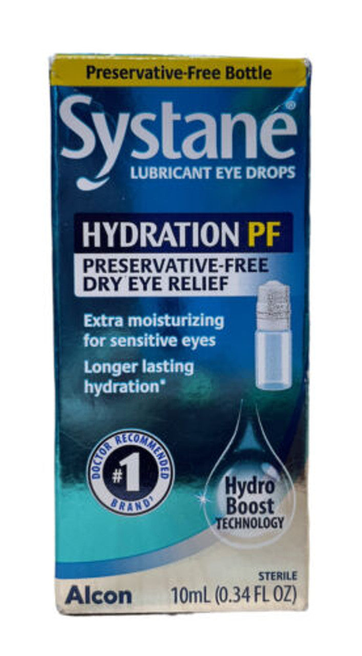 Systane Hydration PF Lubricant Eye Drops 10mL 0.34 fl oz Pack of 2 - GOODSZON Discount Store