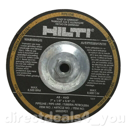 HILTI Grinding Wheels Abrasive AB-A6G (7" X 1/8" X 5/8" - 11 ) Pack of 5 - GOODSZON Discount Store