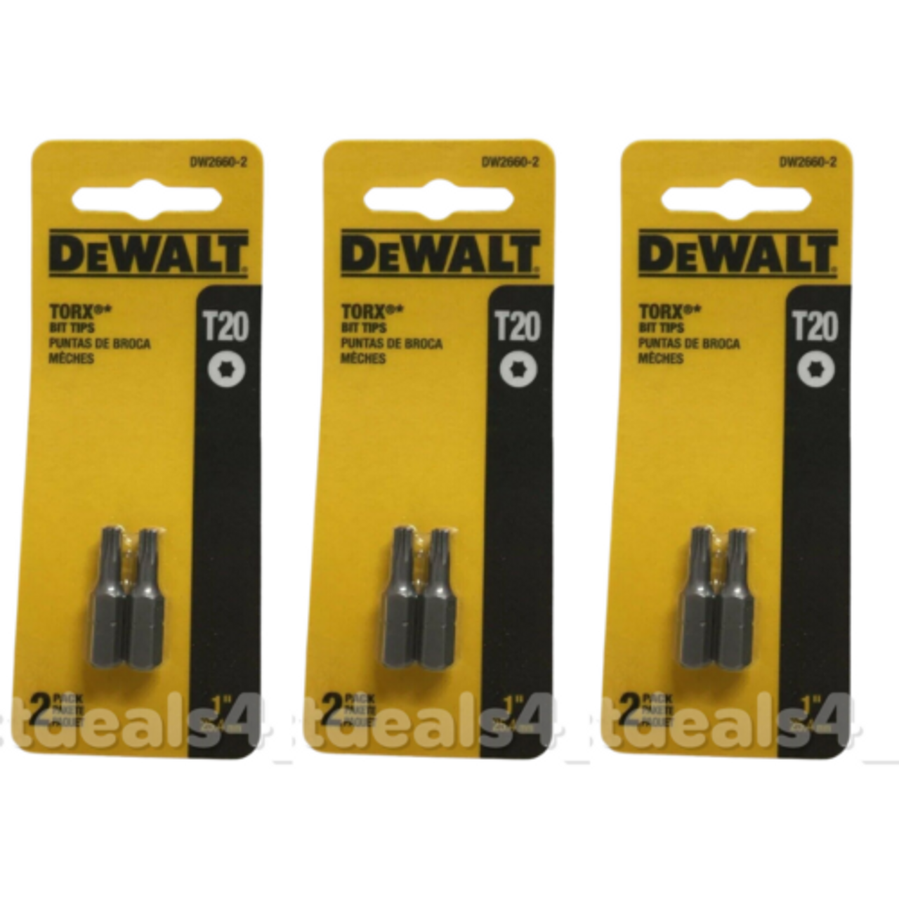 DEWALT DW2660-2 T20 Torx Bit Tips 2 pc Pack of 3 - GOODSZON Discount Store