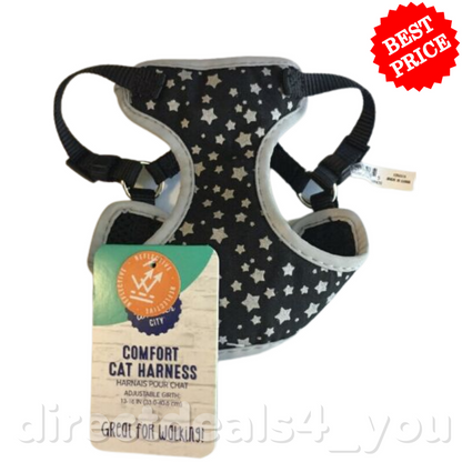(New) Whisker City Comfort Cat Harness Reflective Girth 13 - 16"(33.0-40.6cm) - GOODSZON Discount Store