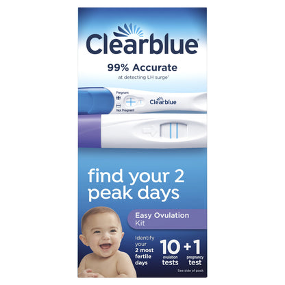 Clearblue Ovulation Starter Kit, 10 Ovulation Tests, 1 Pregnancy Test - GOODSZON Discount Store