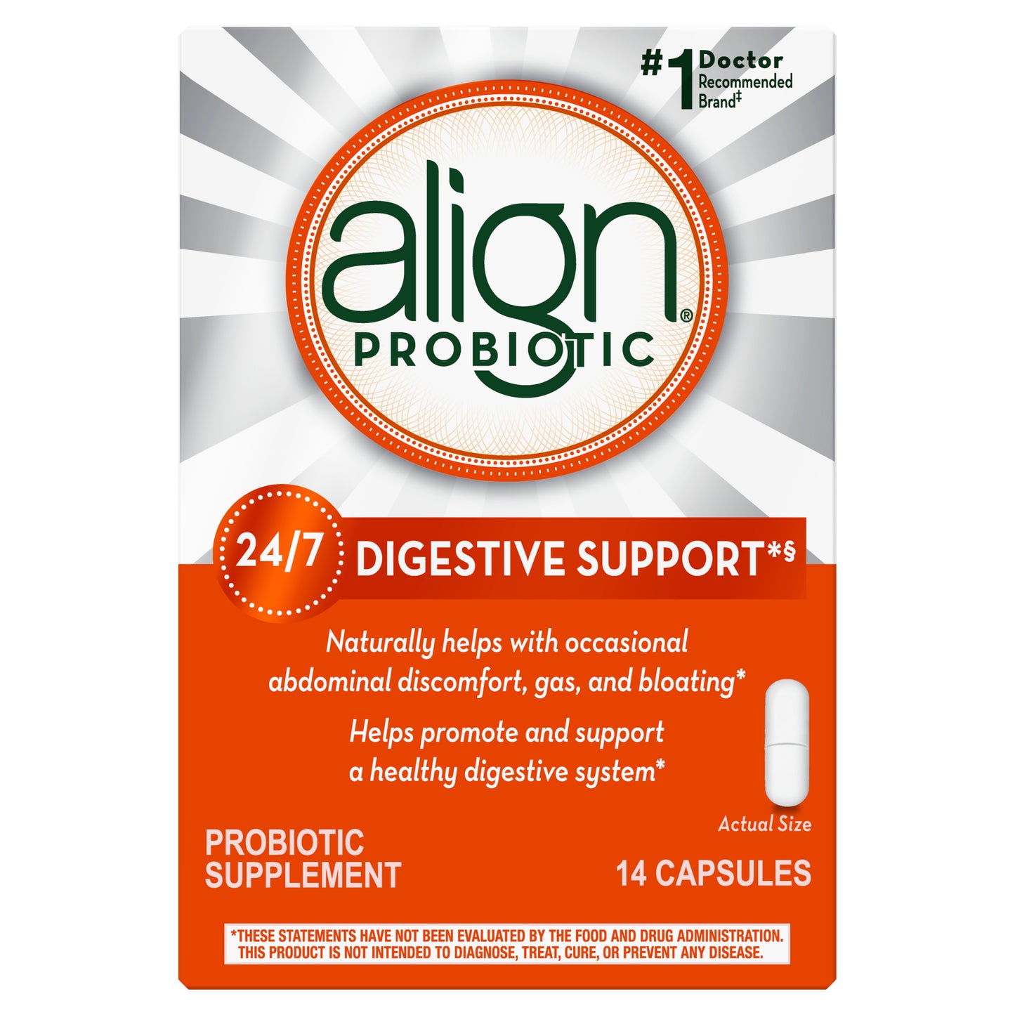 Align Probiotic Daily Digestive Health Supplement Capsules, 14 Ct - GOODSZON Discount Store
