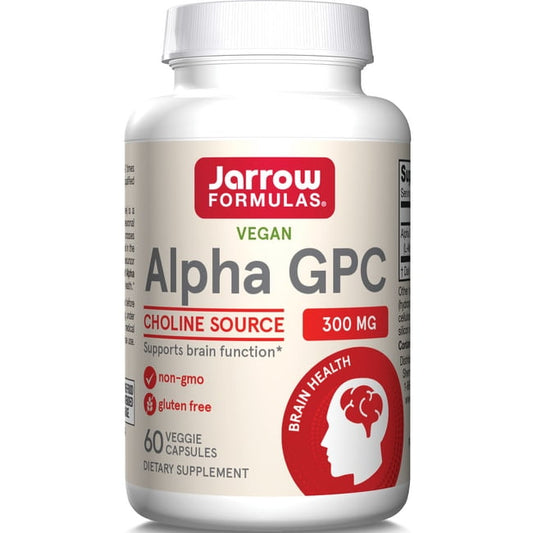 Jarrow Formulas Alpha GPC, Supports Brain Function, 300mg, 60 Veggie Caps - GOODSZON Discount Store