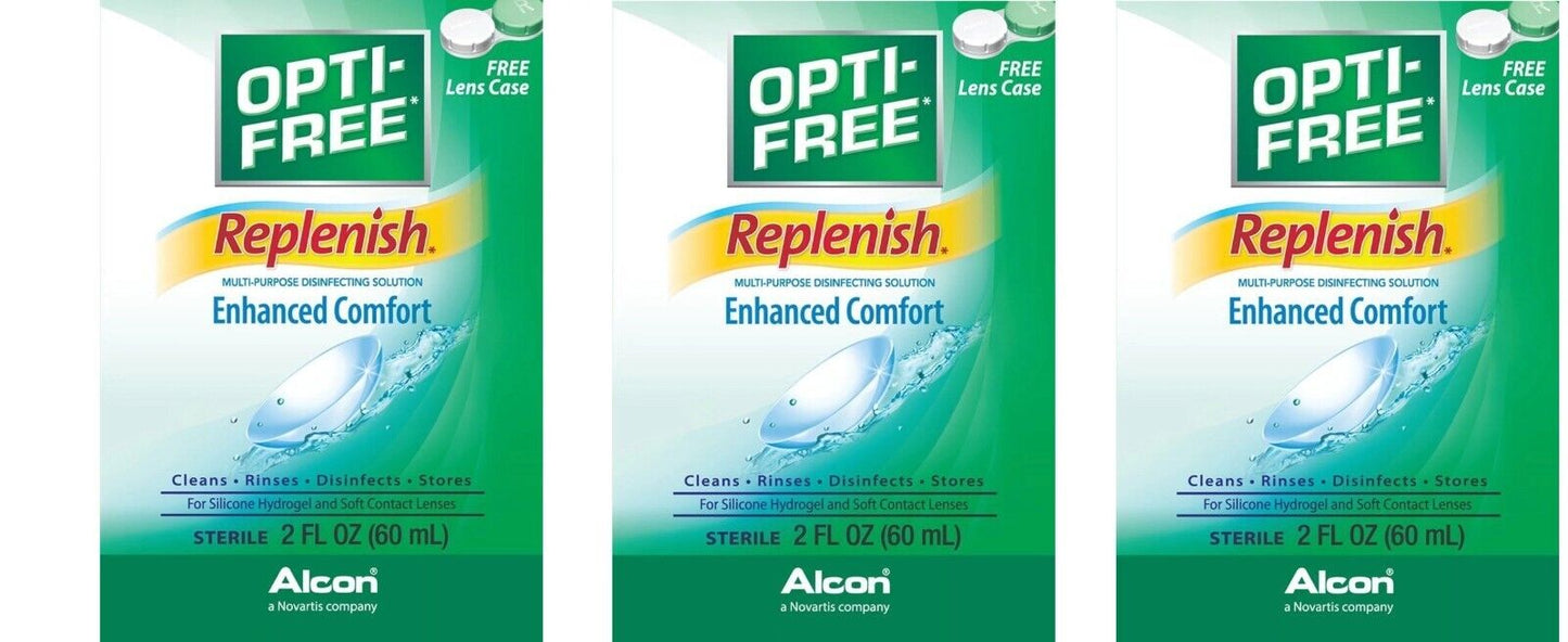 Alcon Opti-Free Replenish Multi-Purpose Disinfecting Solution 2 Oz Pack of 3 - GOODSZON Discount Store