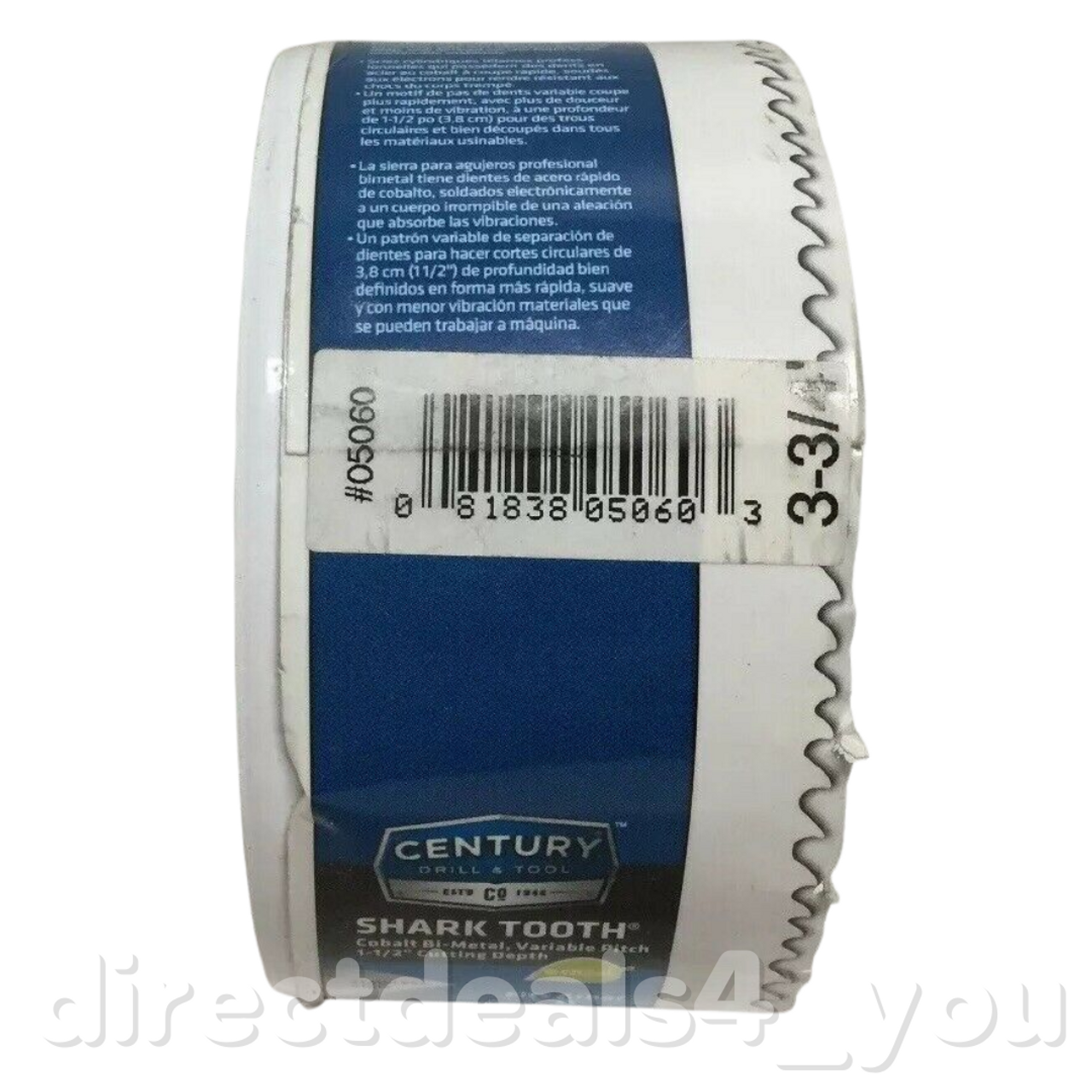 CENTURY DRILL & TOOL 05060 3-3/4" Bi-Metal Shark Tooth Hole Saw - GOODSZON Discount Store