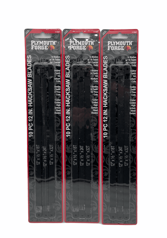 Plymouth Force # 11705P 10 pc 12" Hacksaw Blades Pack of 3 - GOODSZON Discount Store