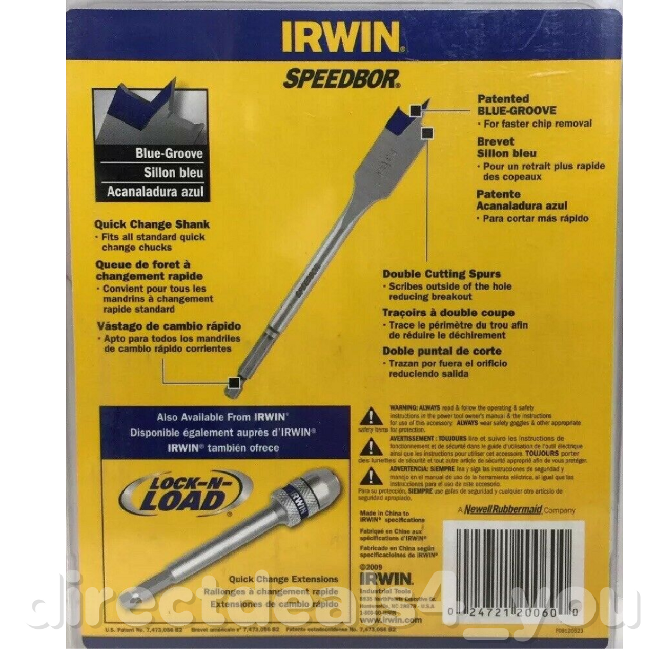 Irwin Speedbor 6 Piece Spade Drill Bit Set - 88886 Pack of 4 - GOODSZON Discount Store