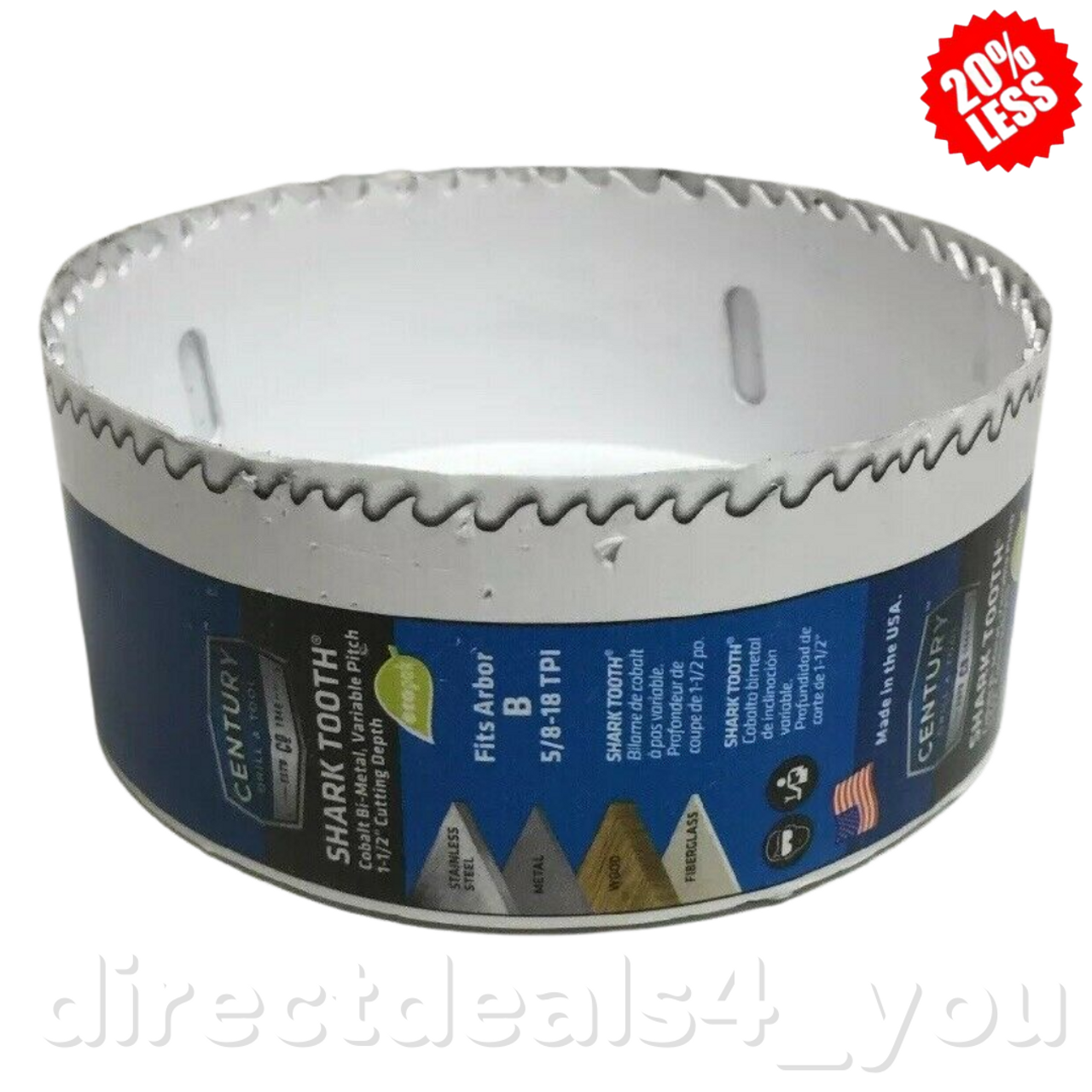 CENTURY DRILL & TOOL 05064 4" Bi-Metal Shark Tooth Hole Saw - GOODSZON Discount Store