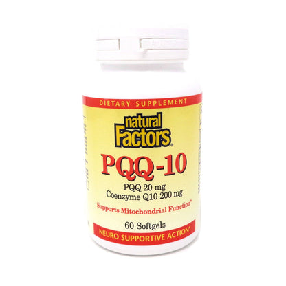 Natural Factors PQQ-10 PQQ 20mg/Coenzyme Q10 200mg-60 Softgels - GOODSZON Discount Store