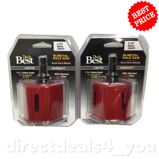 Do It Best 2-3/8" Bi-Metal Hole Saw 336470 Pack of 2 - GOODSZON Discount Store