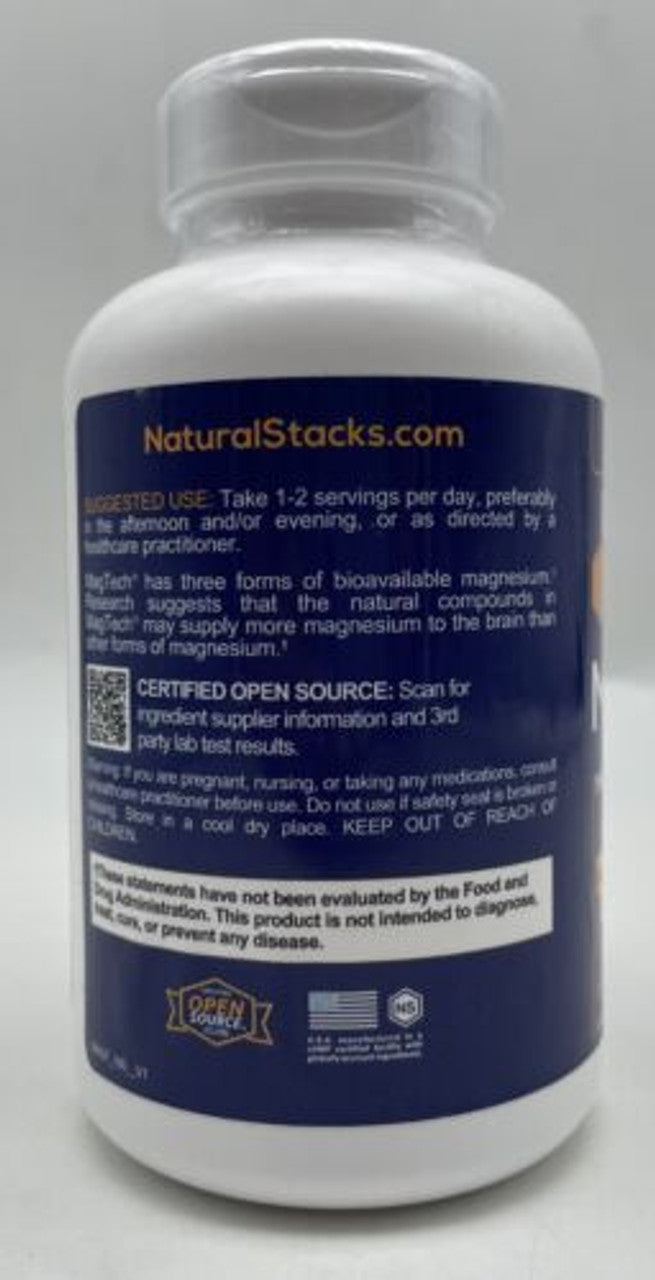 MagTech Magnesium Supplement - Chelated Magnesium Complex - 3 Forms of Magnesium: Magtein Magnesium L-Threonate, Glycinate & Taurate - Supports Relaxation & Brain Health*, 180 Magnesium Capsules - GOODSZON Discount Store