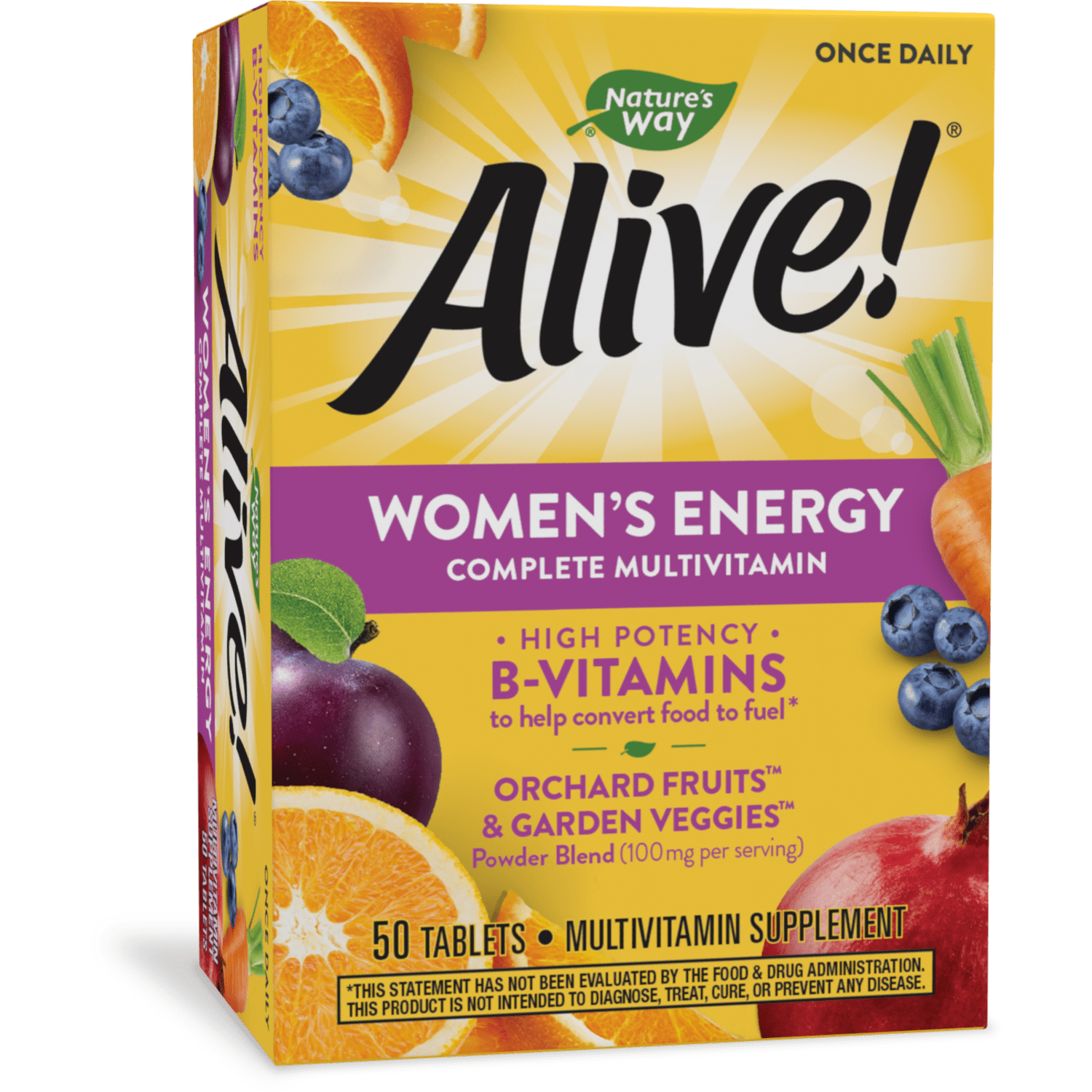 Alive! Women's Energy Complete Daily Multivitamin Tablets, 50 Count - GOODSZON Discount Store