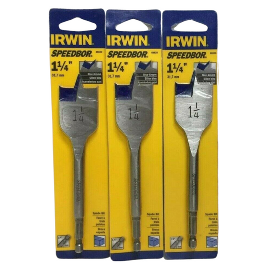 Irwin 1 1/4" Spade Bit 88820 Pack of 3 - GOODSZON Discount Store