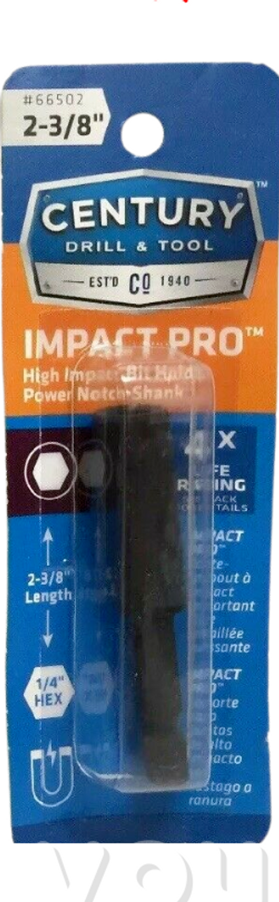 Century Drill & Tool 66502 Impact Pro 2-3/8 High Impact Bit Holder - GOODSZON Discount Store