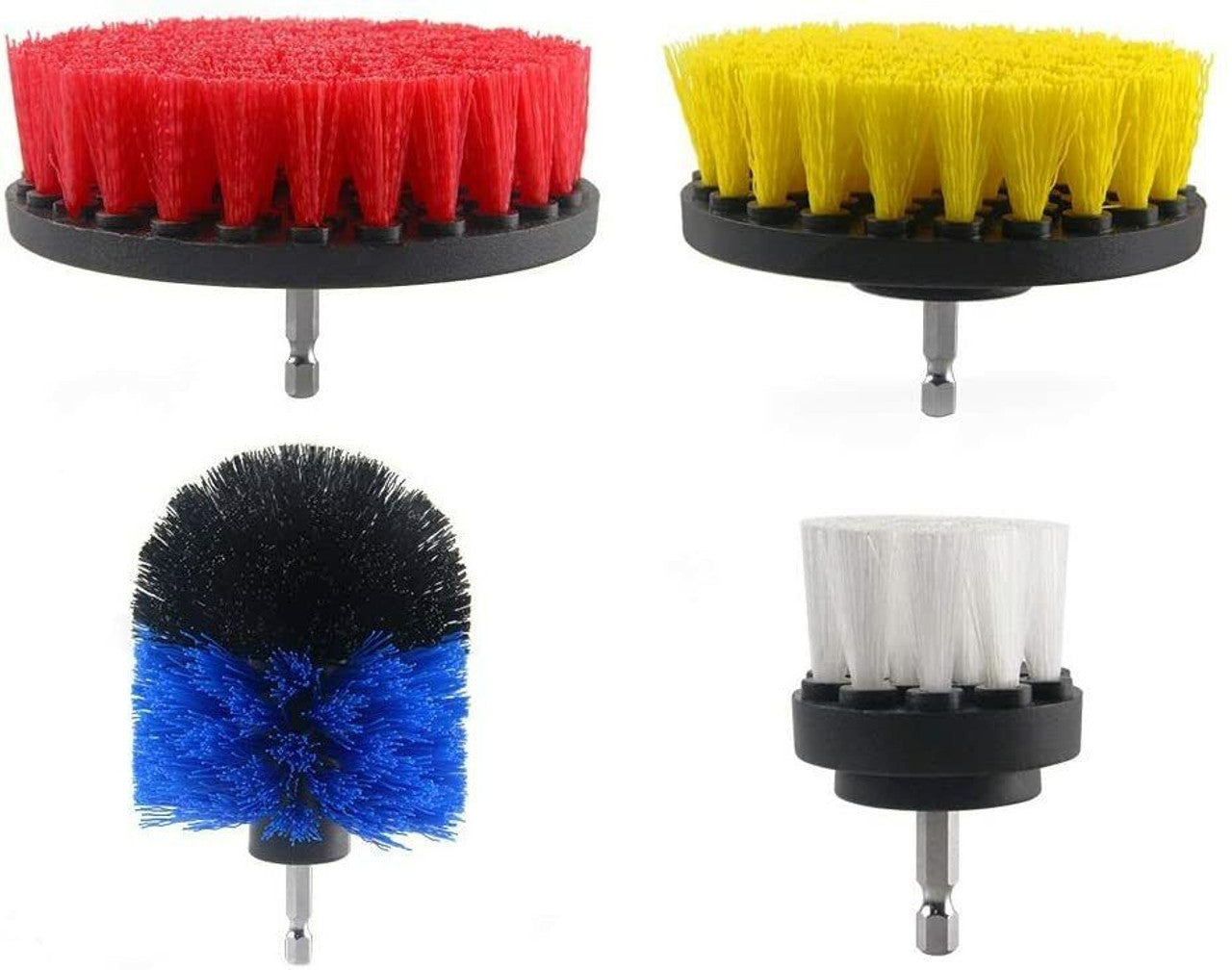 Drill Brush Attachment 4 Piece Drill Scrub Brush Set - GOODSZON Discount Store