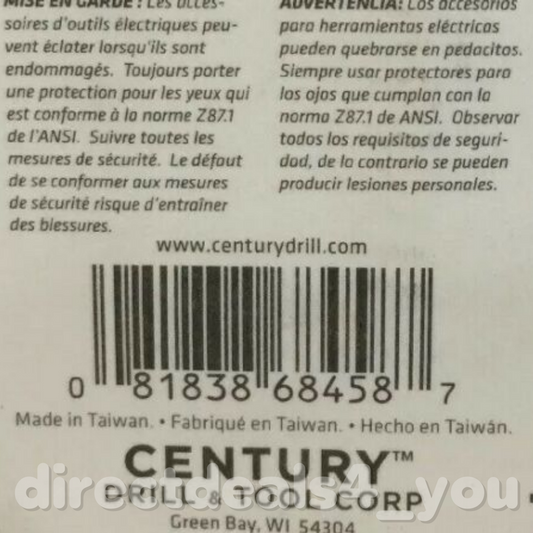 CENTURY DRILL & TOOL #68458 Hex Key 1/8" Insert Screwdriver Bit Pack of 3 - GOODSZON Discount Store