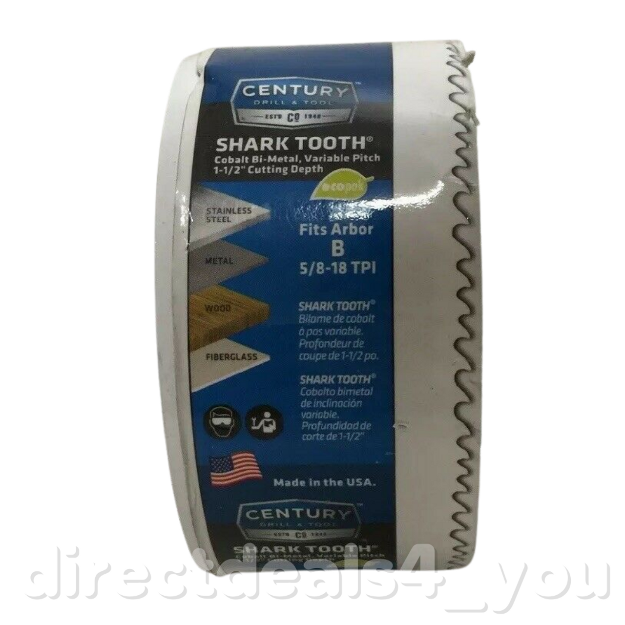 CENTURY DRILL & TOOL 05060 3-3/4" Bi-Metal Shark Tooth Hole Saw - GOODSZON Discount Store