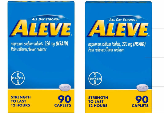 Aleve All Day Strong Naproxen Sodium Tablets, 220 mg, 90 count - GOODSZON Discount Store