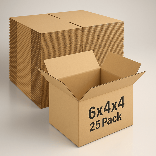 25 Pack 6x4x4 Inches Small Shipping Boxes Brown Corrugated Cardboard Boxes for Packing, Mailing, Moving, Business - GOODSZON Discount Store