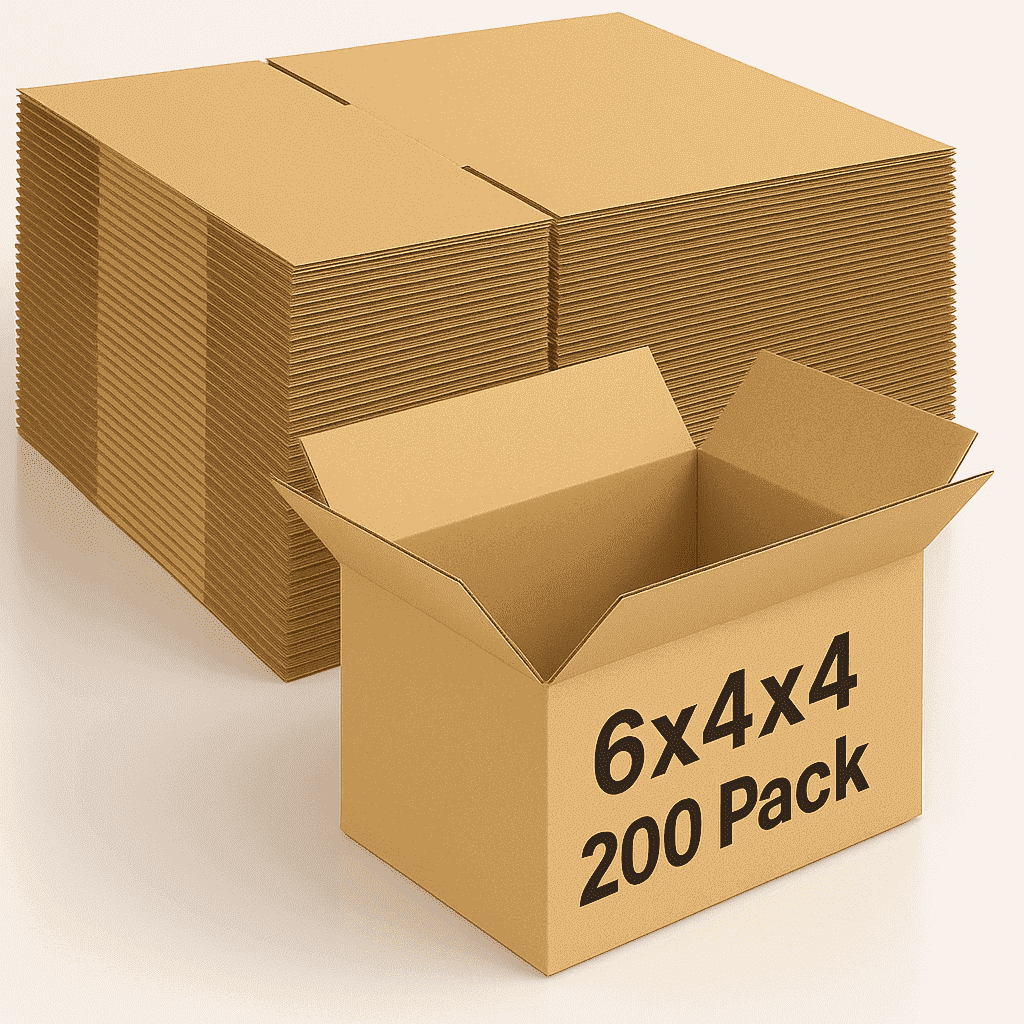 200 Pack 6x4x4 Inches Small Shipping Boxes Brown Corrugated Cardboard Boxes for Packing, Mailing, Moving, Business - GOODSZON Discount Store