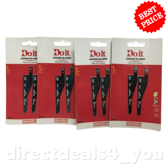 Do it Jigsaw Blades 3-5/8" 8 TPI #349496 Pack of 4 - GOODSZON Discount Store