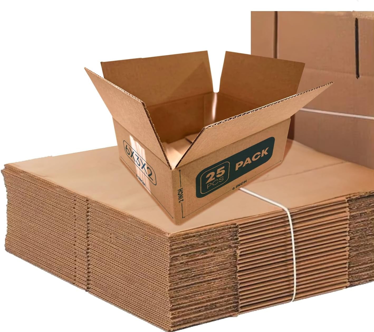 Shipping Boxes Small 6"L x 4"W x 2"H Set of 25PCS | Corrugated Cardboard Box for Mailing, Packing, Packaging and Storage - GOODSZON Discount Store