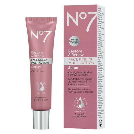 No7 Used& Used Face & Neck Multi Action Serum - 1.69 fl oz - GOODSZON Discount Store