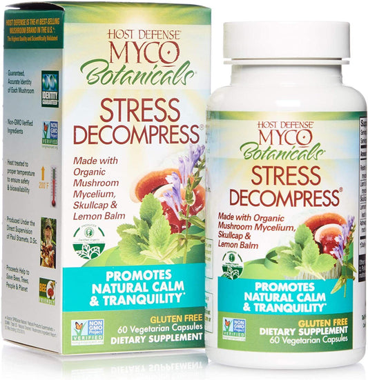 Host Defense Myco Botanicals Stress Decompress Calm 60 Capsules EXP 01/2024 - GOODSZON Discount Store