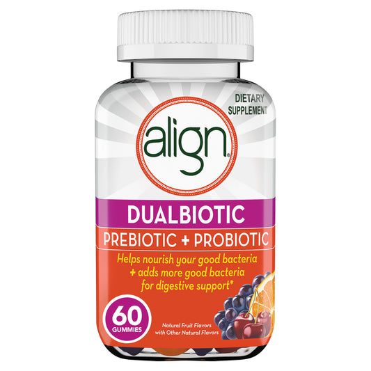 Align Prebiotic Probiotic Supplement Gummies, Natural Flavors, 60 Ct - GOODSZON Discount Store