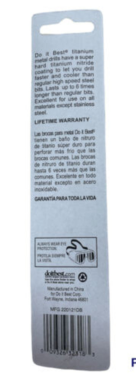 Do it Best 11/32 In. Titanium Drill Bit 339407 Pack of 5 - GOODSZON Discount Store