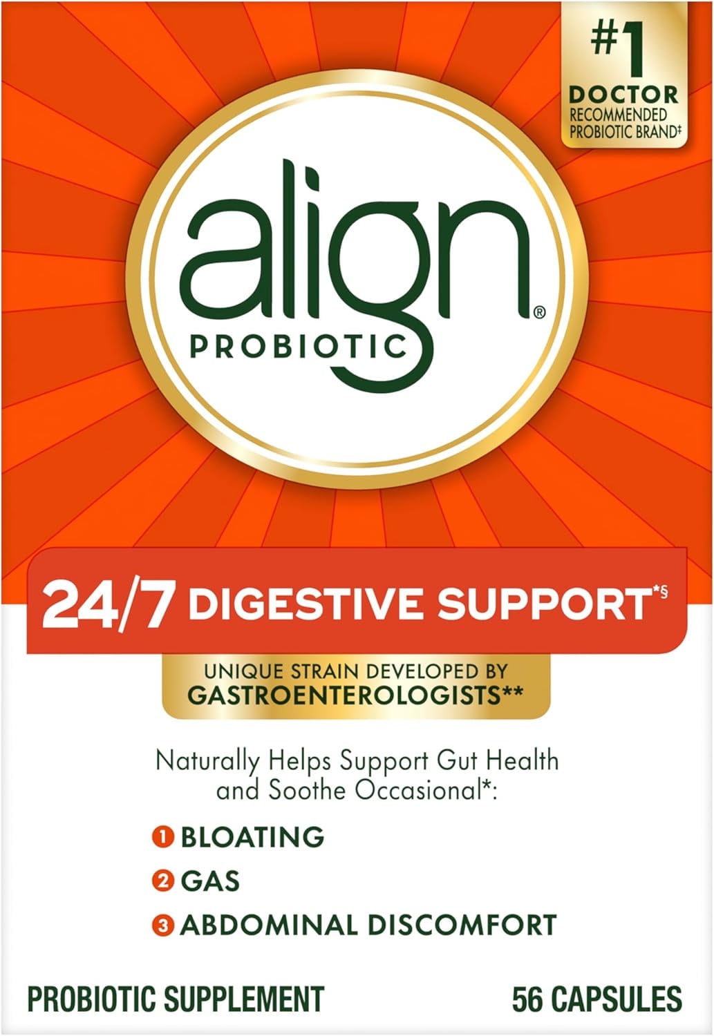Align Probiotics, Probiotics for Women and Men, Daily Probiotic Supplement for Digestive Health, 28 Capsules - GOODSZON Discount Store