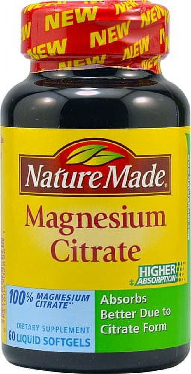 Nature Made Magnesium Citrate Liquid Softgels - 60 CT - GOODSZON Discount Store
