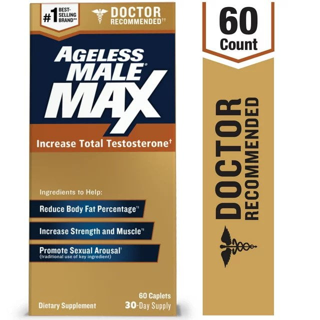 Ageless Male Testosterone Booster Supplement with Ashwagandha, 60 Tablets - GOODSZON Discount Store