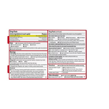 Tylenol Cold + Flu Severe 24 Caplets for Multi-Symptom Relief Pack of 2 - GOODSZON Discount Store