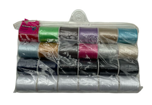 24 Full Size Assorted Spools of Thread Full Size 200 Yards Each - GOODSZON Discount Store
