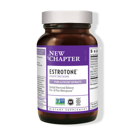 New Chapter Peri-Menopause Supplement - Estrotone Herbal Hormone-Balance Blend with Black Cohosh to Reduce Hot Flashes & Night Sweats - 60 ct Vegetarian Capsule - GOODSZON Discount Store