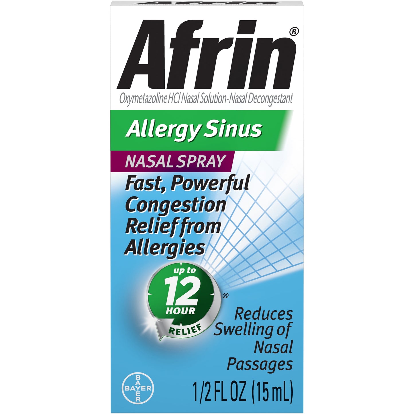 Afrin Allergy Sinus 12 Hour Nasal Decongestant Spray - 15 mL - GOODSZON Discount Store