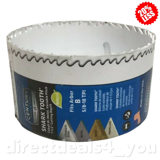 CENTURY DRILL & TOOL 05050 3-1/8" Bi-Metal Shark Tooth Hole Saw - GOODSZON Discount Store