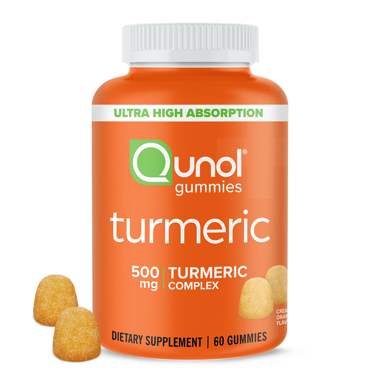 Qunol Turmeric Curcumin Gummies (60 Count) with Ultra High Absorption, 500mg Joint Support Herbal Supplement - GOODSZON Discount Store