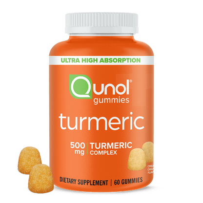 Qunol Turmeric Curcumin Gummies (60 Count) with Ultra High Absorption, 500mg Joint Support Herbal Supplement - GOODSZON Discount Store