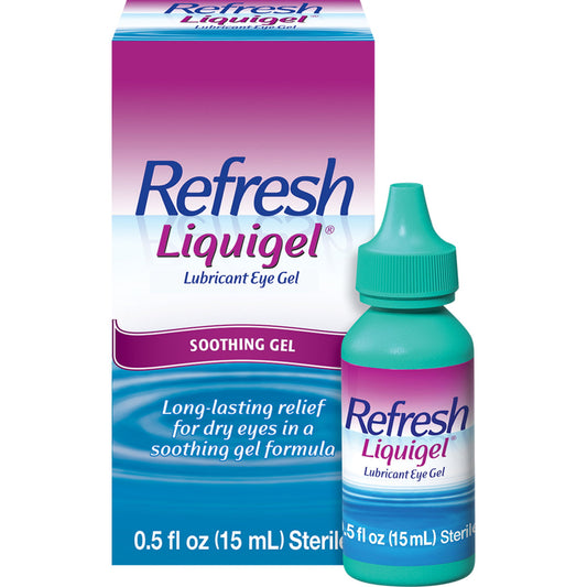 Refresh Liquigel Lubricant Eye Gel Preserved Tears, 0.5 fl oz (15 mL) - GOODSZON Discount Store