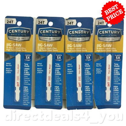 Century Drill & Tool 06268 24T Jig-Saw Bi-Metal Saw Blades Pack of 4 - GOODSZON Discount Store