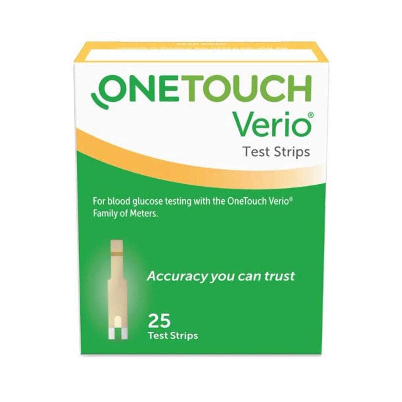 OneTouch Verio Blood Glucose Test Strips, 25 Count - GOODSZON Discount Store