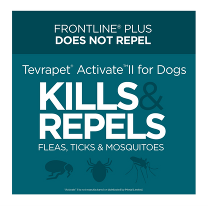 TevraPet Activate II Flea and Tick Prevention for Small Dogs 11-20 lbs, 4 Monthly Treatments - GOODSZON Discount Store