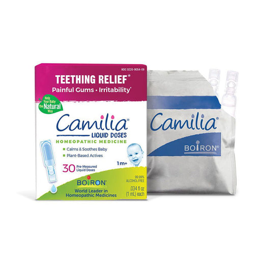 Boiron Camilia Liquid Dose, Homeopathic Medicine for Teething Relief, Painful Gums, Irritability, 30 Single Liquid Doses - GOODSZON Discount Store